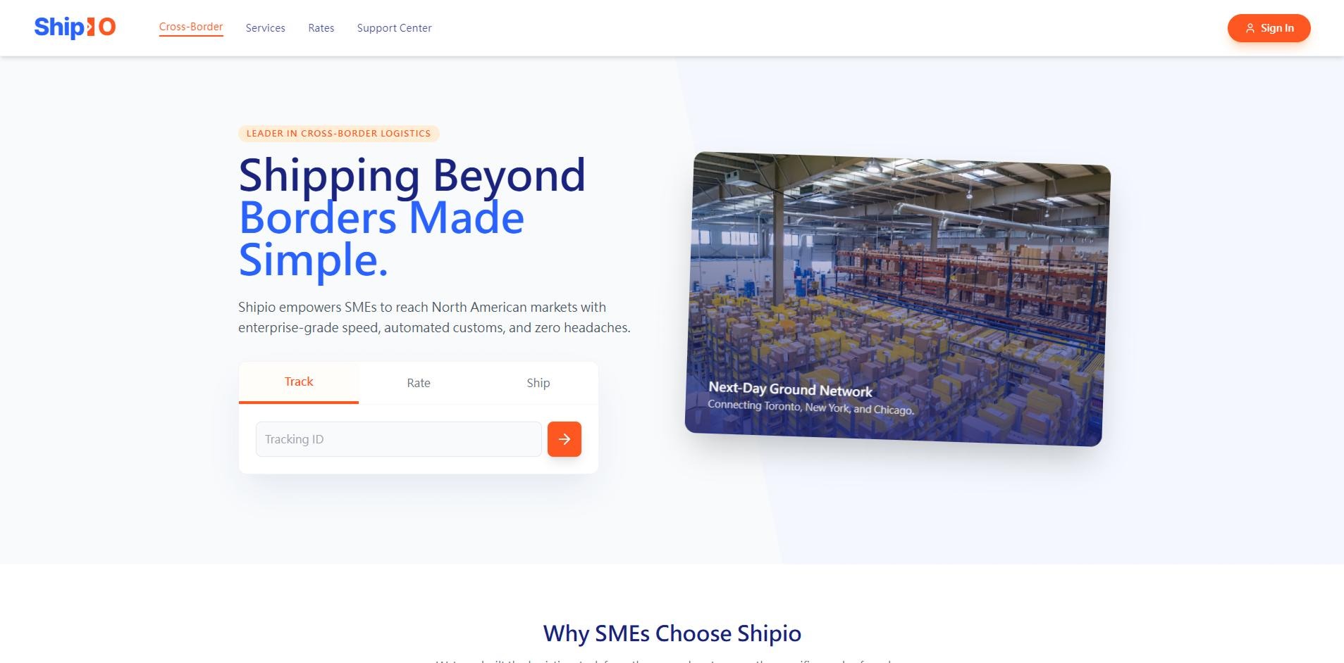 Shipio portfolio website screenshot